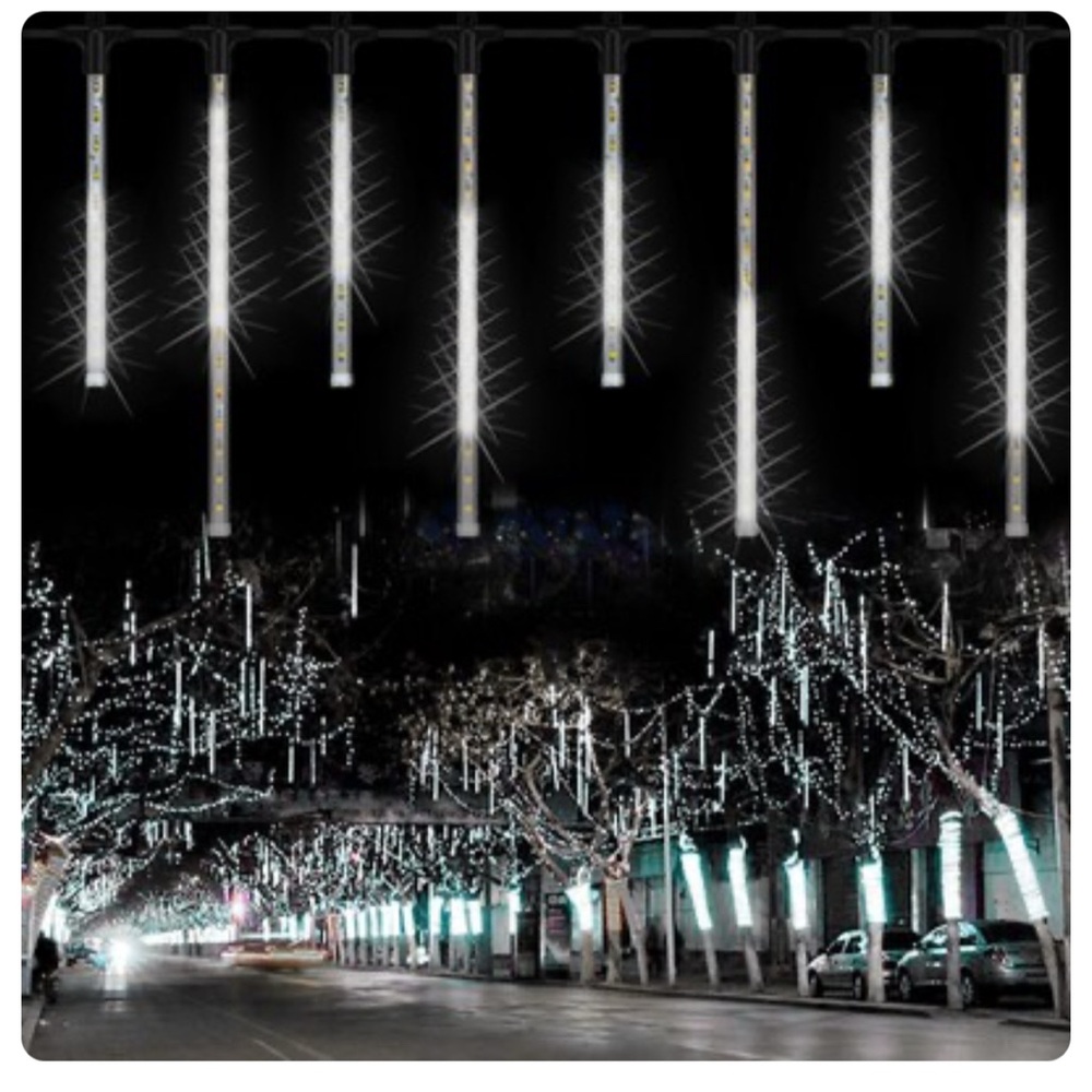 Enjoy Lighting 20-light Set 40’ LED Snowfall String Indoor/ Outdoor Blinking NEW